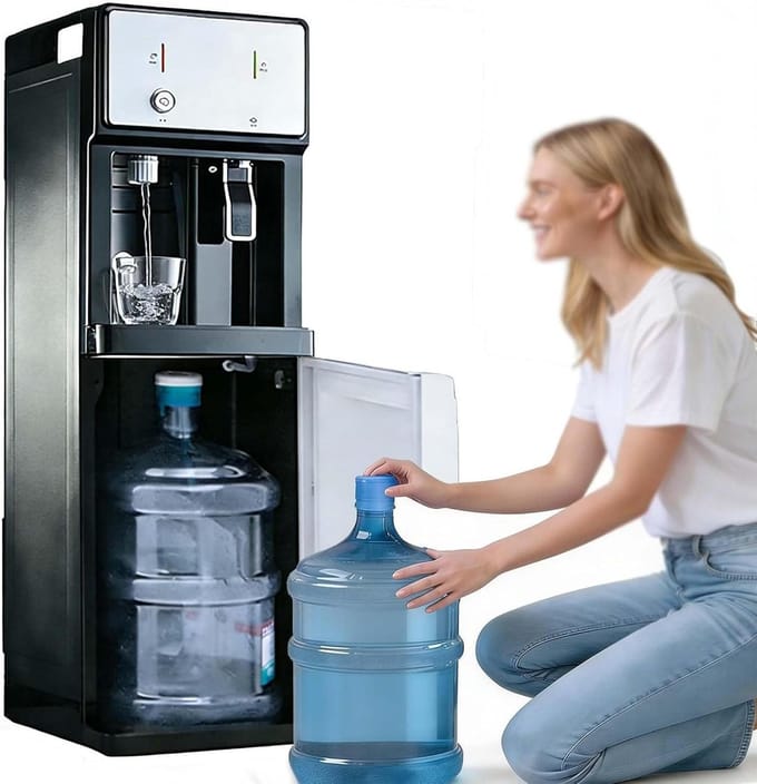 Waterdispenser - Warme Koude Dispenser - Direct Dranken Maken - Kindveilige Vergrendeling - 105 cm Hoog - Wit