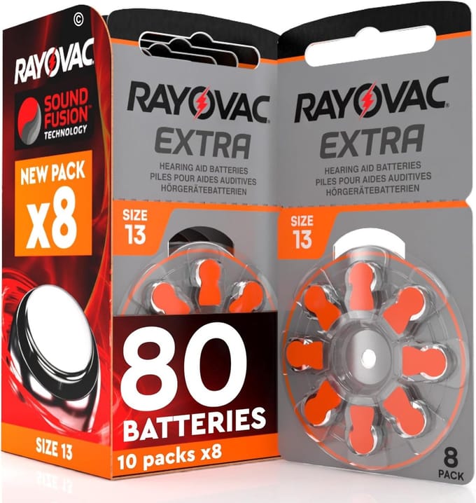 Rayovac Extra Advanced 13 Hoorbatterijen PR48 Oranje – 80 Stuks