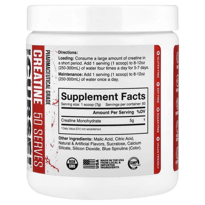 De vloek!®, Creatine, Blauwe Framboos, 350G (12.3oz)