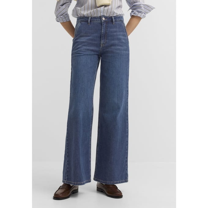 Bugatti Damen Jeans van katoen-stretch met rechte pijpen