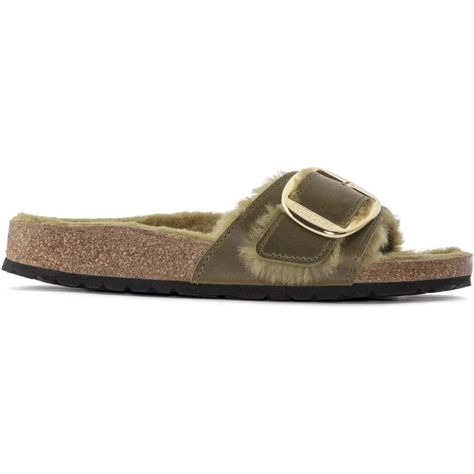 Damessandalen Birkenstock Madrid Big Buckle Shearling Oiled Leather