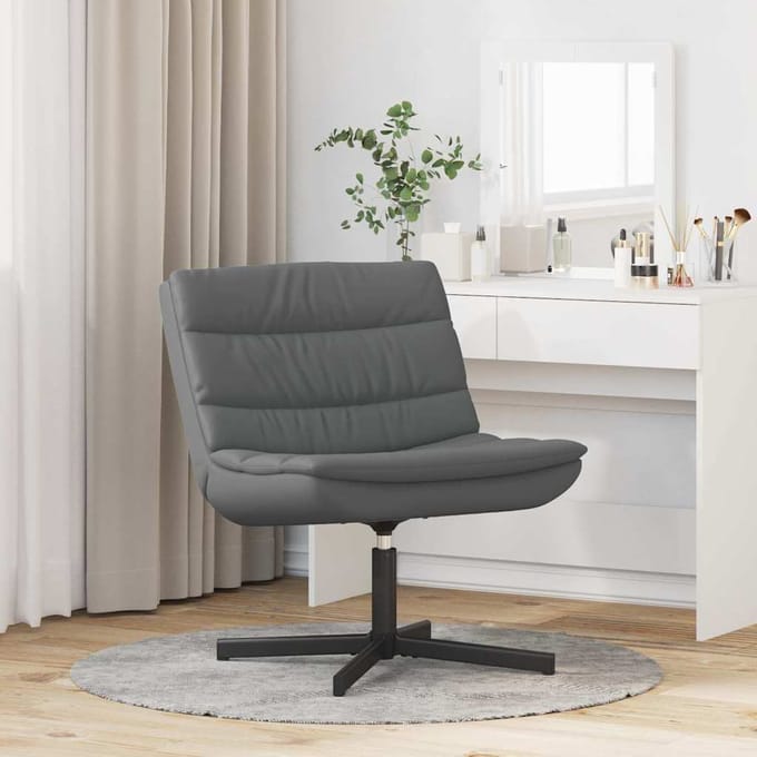 vidaXL - Draaistoel - Grijs - 63 - x - 75 - x - 76 - cm - Kunstleer