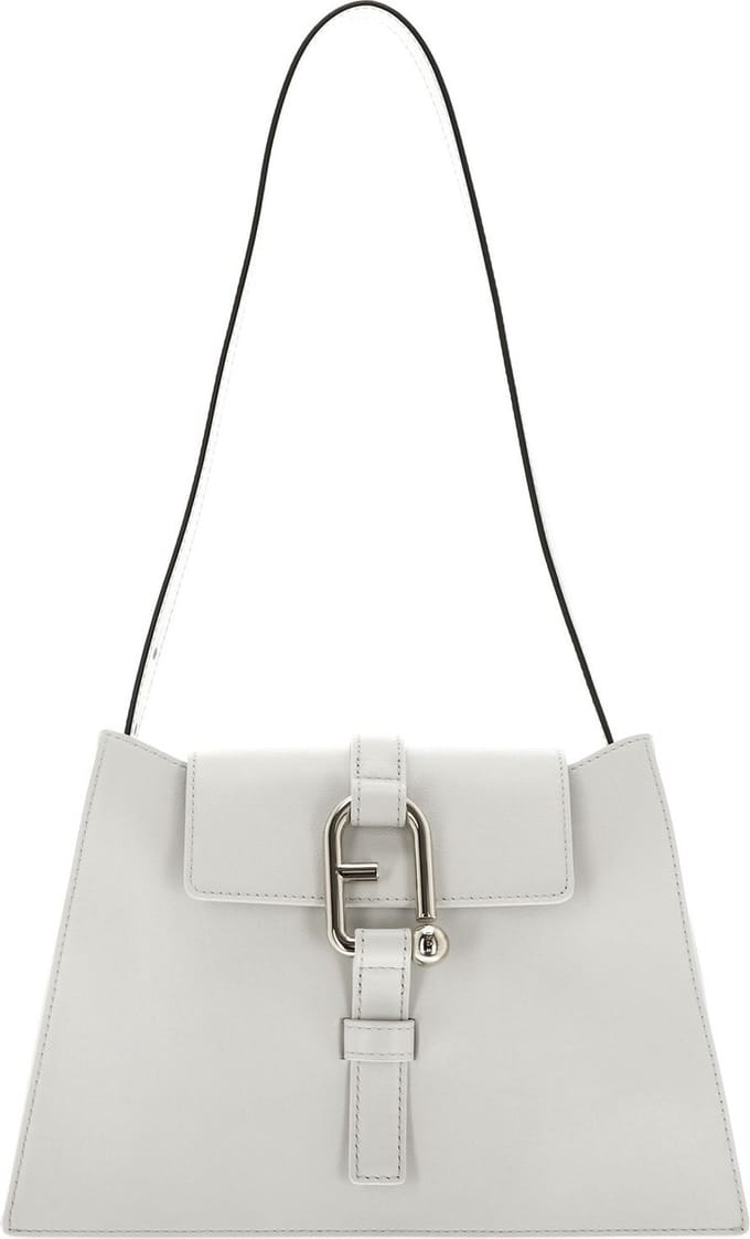 FURLA Leren Schoudertas Nuvola Shoulder Bag Marshmallow Crème