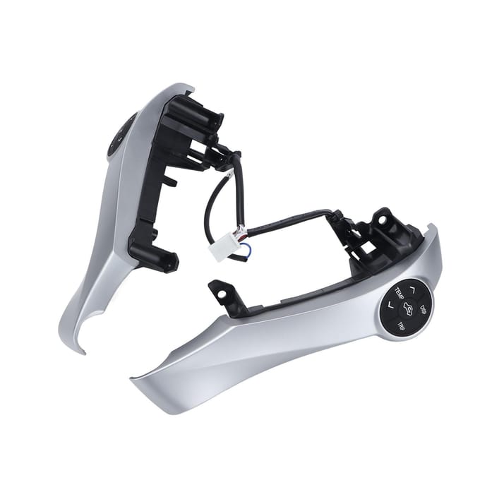 Stuurwielbekleding met Bedieningsknoppen Zilver ABS Multifunctioneel Vervanging voor Prius 2009?2014 black