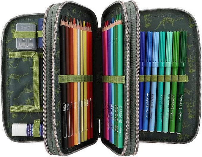 Dino World 3-Vaks Etui