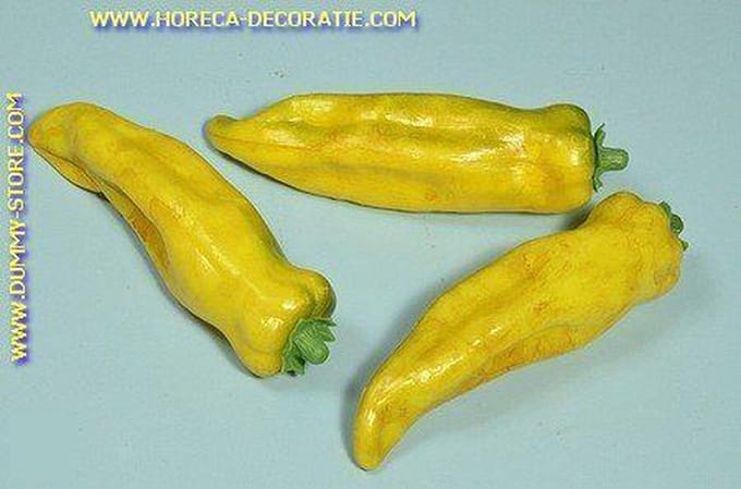 Peper, groen/geel, 3 stuks (namaak)