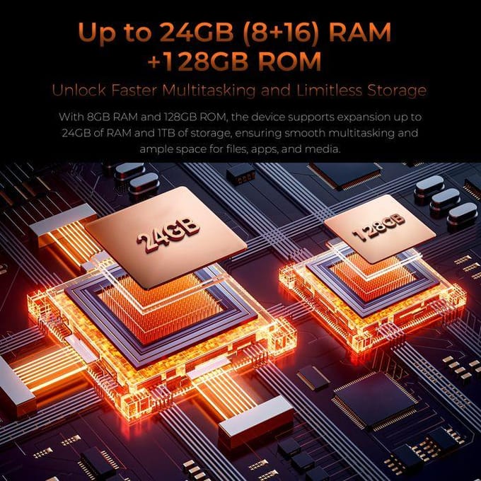 Robuuste Smartphone OUKITEL WP53 24GB+128GB Scherm 6,52'' IP68 11000mAh 128dB Onbreekbare Mobiele Telefoon Android 15 NFC Zwart zwart