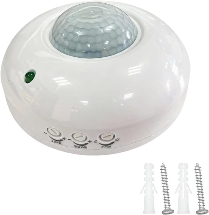 Plafond Sensor - Bewegingsmelder Binnen - Automatische Verlichting - 360 Graden Detectie - 6 Meter Bereik - Wit