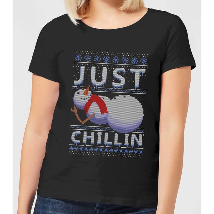 Just Chillin Dames T-Shirt - Zwart - 3XL
