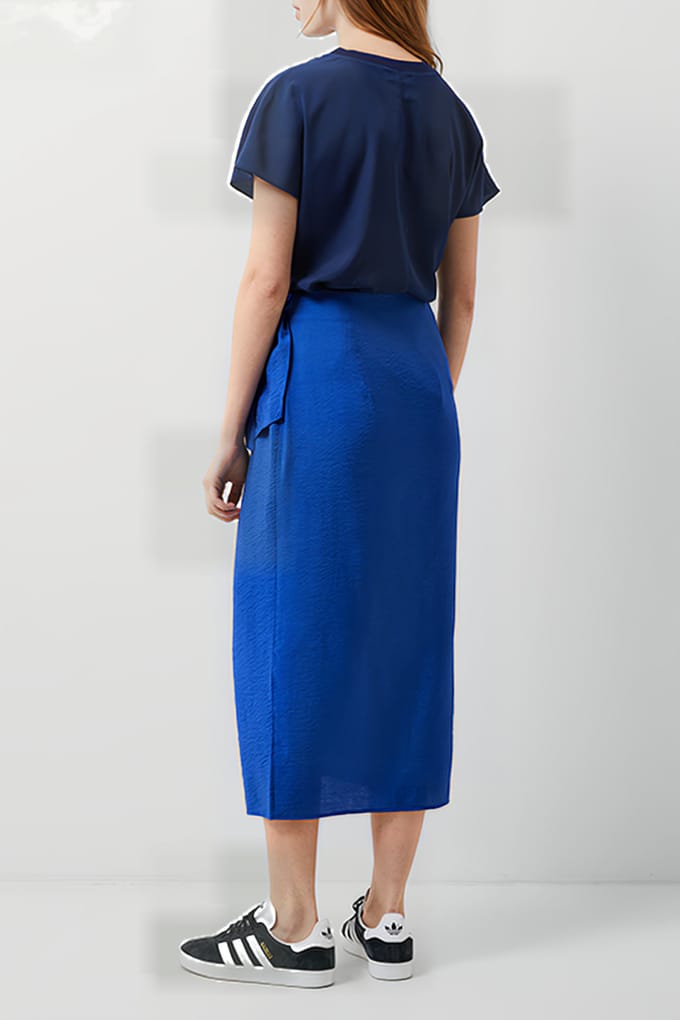 French Connection Faron Drape Skirt Cobalt Blue Taglia: 18 | Minigonne Outlet | Donna | Blu
