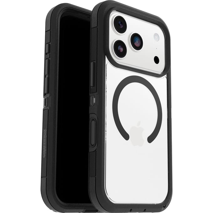 Otterbox Defender Pro - Geschikt voor iPhone 17 Pro hoesje - Magsafe Backcover - Zwart/Wit
