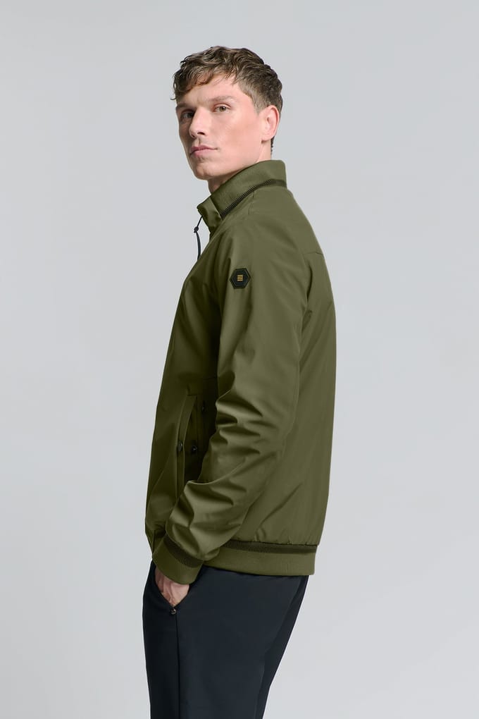 No Excess Jacket Short Fit Clean Soft Dark Moss Größe: S | Bomberjacken Outlet | Herren