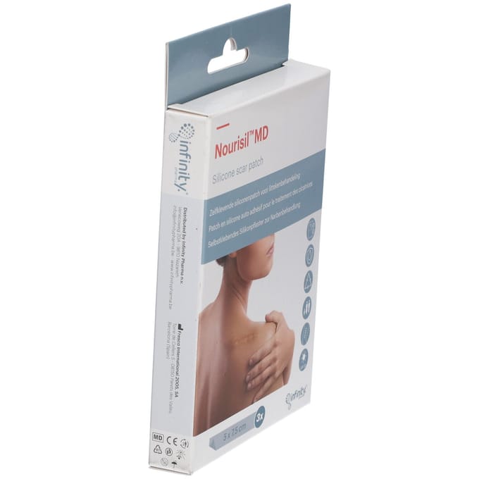 Nourisil MD Zelfklevende Siliconenpatch Littekenbehandeling 5x7.5cm 3 Stuks
