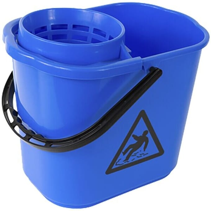 Mopemmer spaans Cleaninq met korf 12L blauw