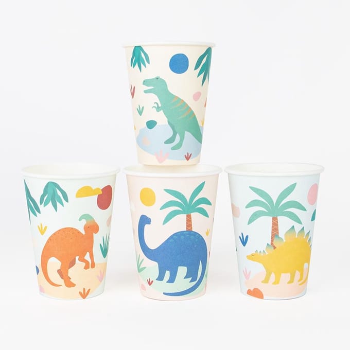 my little day set van 8 drinkbekers - dinosaurus