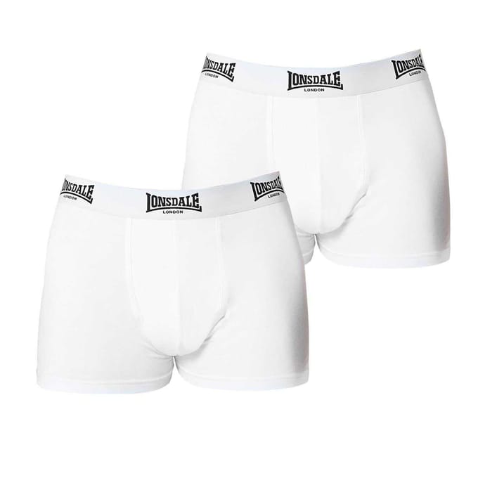 Lonsdale Boxershorts voor heren (Set van 2) (Wit)