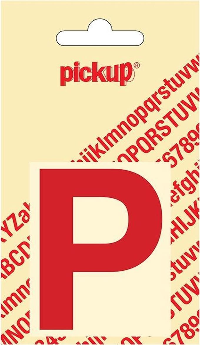 Pickup plakletter Helvetica 60 mm - rood P