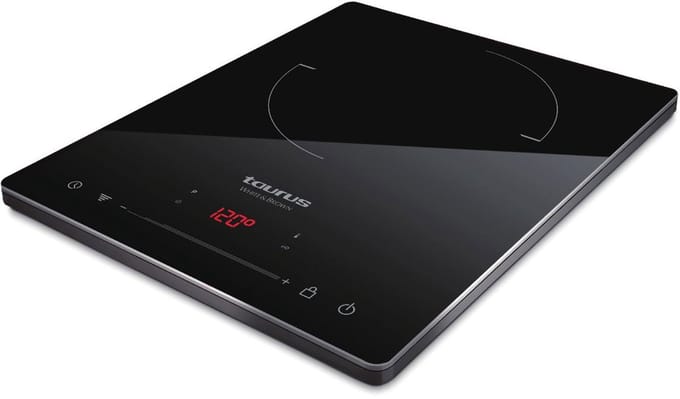 Taurus Darkfire Serie - Inductiekookplaat - 2000W - Dubbele Kookzones - Zwart Glas