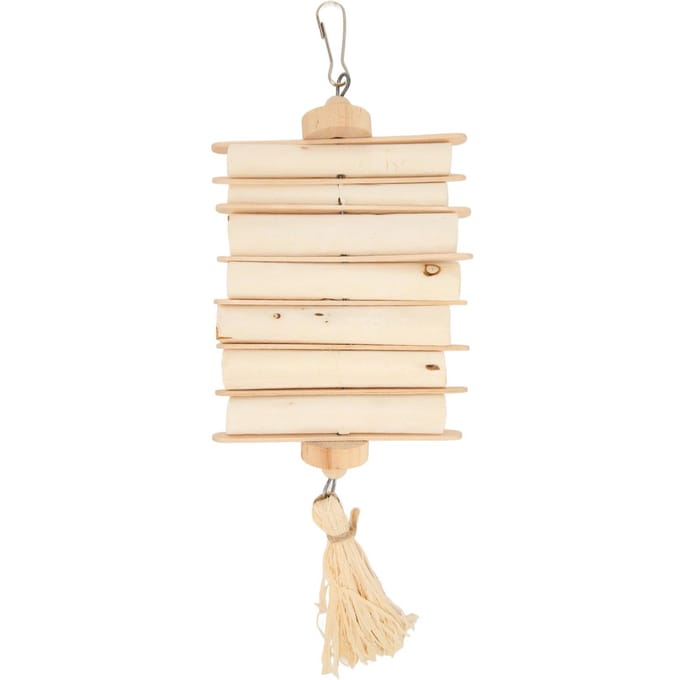 Jouets Sola Stick pour Oiseaux Amusants Interactifs Bûches à Grignoter le Bec Perroquet Jouets de Fourrage pour Perruches beige