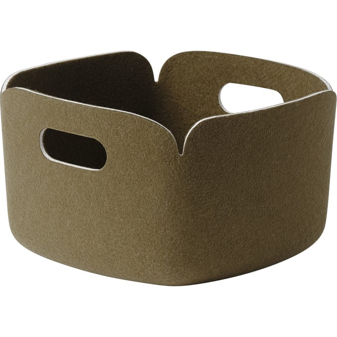 Muuto Restore Basket 28 x 28 cm - Brown Green