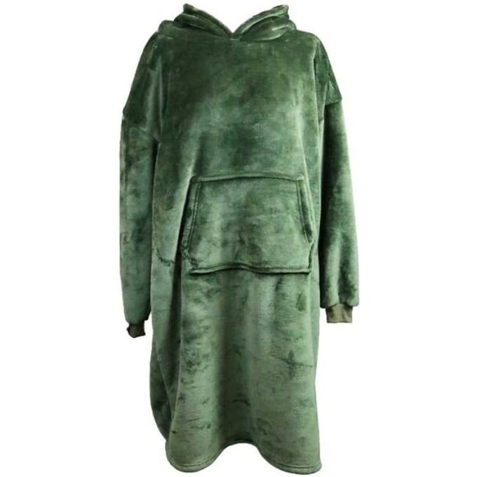 Unique Living hoodie oversized winter green -70x110cm