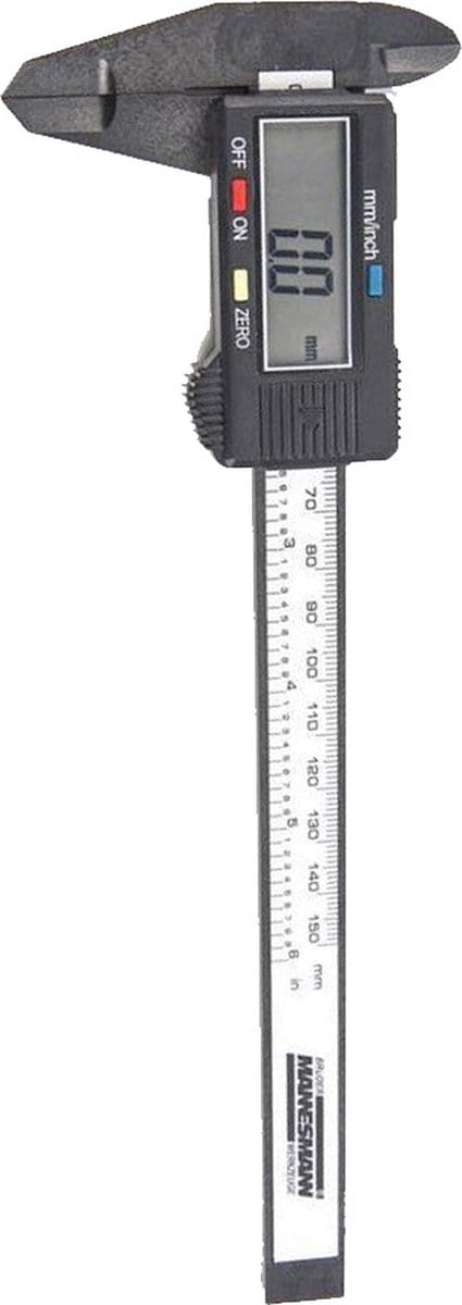 Brüder Mannesmann Digitale Schuifmaat carbon - 150mm