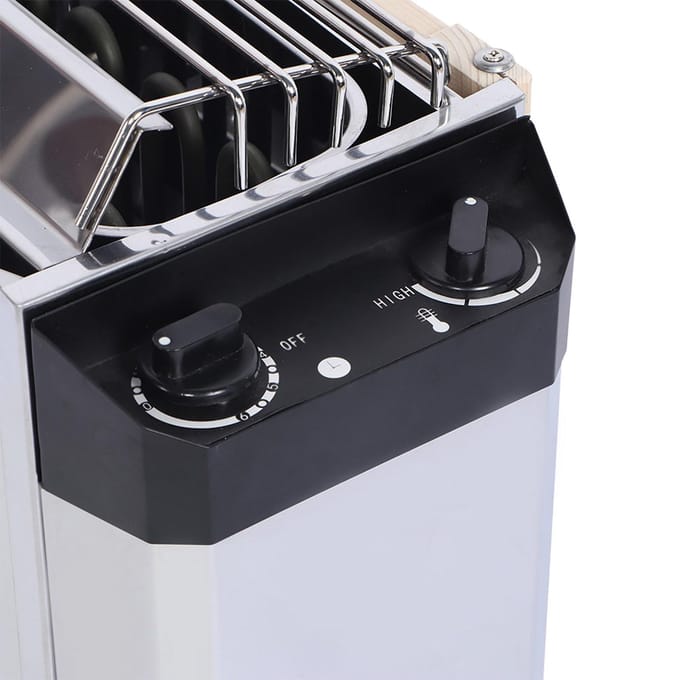 Poêle à sauna en acier inoxydable de type à contrôle interne 3KW, outil de chauffage pour sauna 220V white