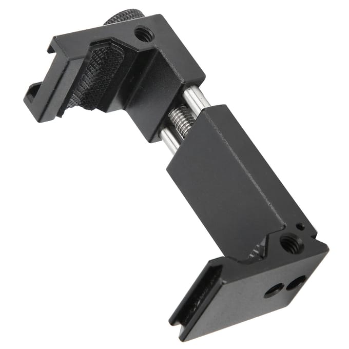Mobiele Telefoon Statief Mount Clip Verstelbare Telefoonklem met Cold Shoe voor Invullicht black