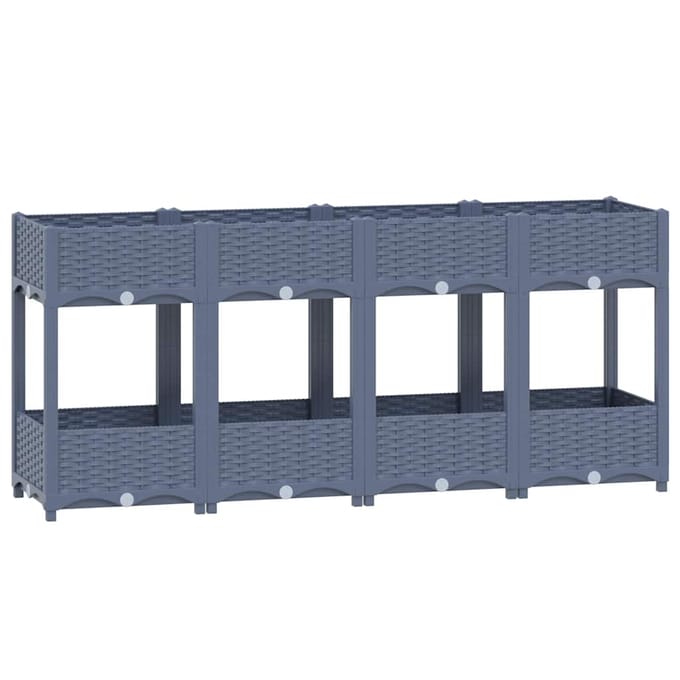 vidaXL - Plantenbak - verhoogd - 160x40x71 - cm - polypropyleen
