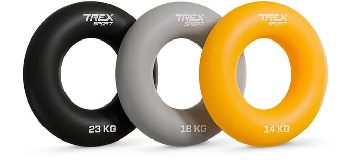 Trex Sport TX-003HSC - Handknijpers - Silicone - Set van 3 - Weerstand 14-23 kg
