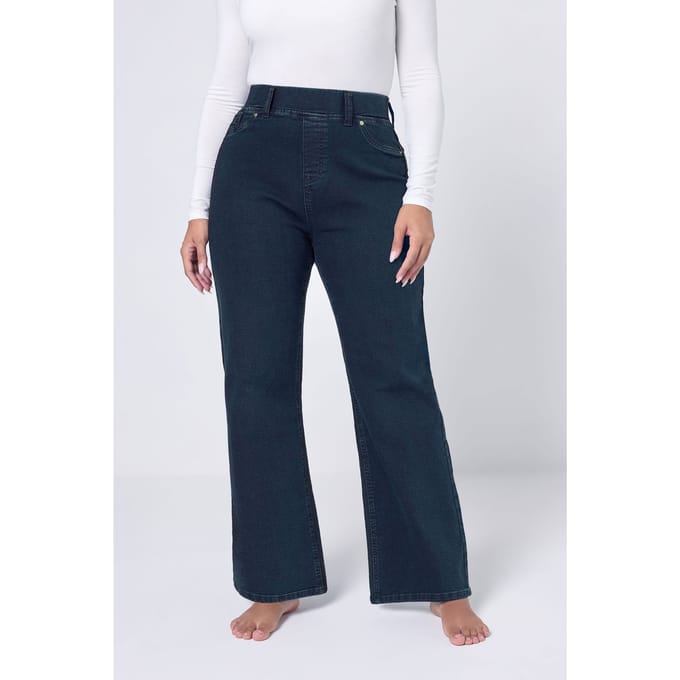 Yours Curve Blauwe Wijde Pijpen Jeggings Size 42