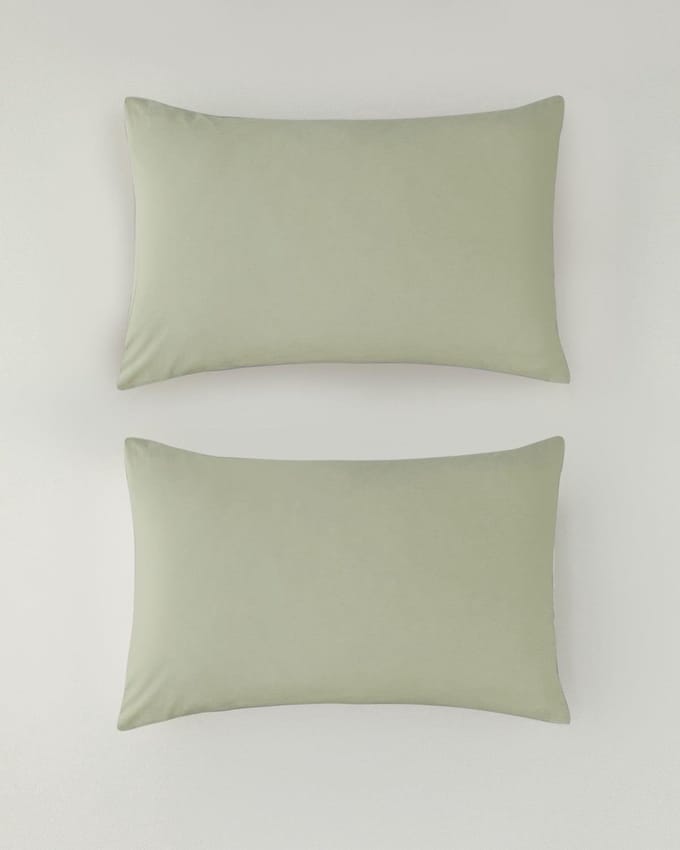 English Home kussensloop - 50x70 cm - Set van 2 stuks - Groen