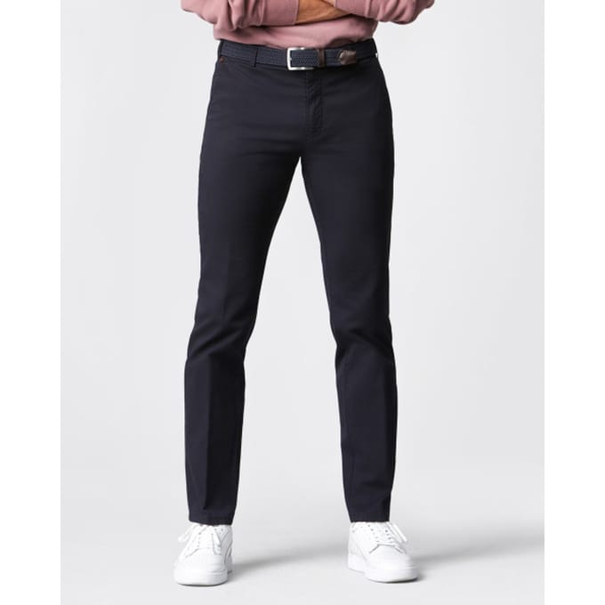 Meyer Broek Bonn Constant Color Cotton Flat-Front Navy / male