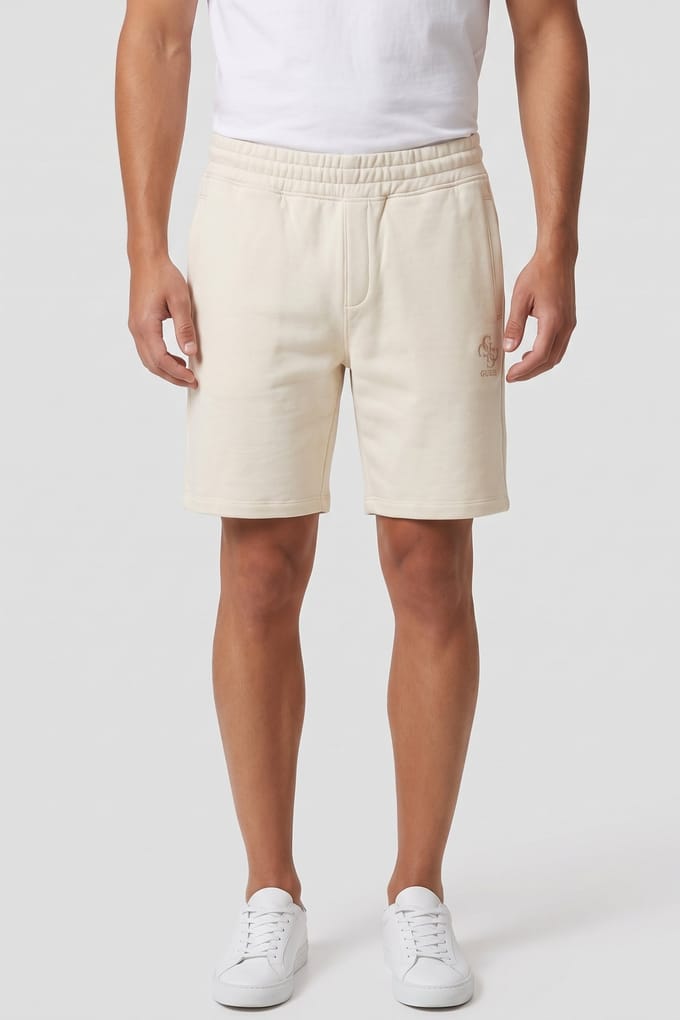 GUESS  Eco Clovis Shorts Resort Sand Größe: S | Kurze Sporthosen Outlet | Herren | Braun
