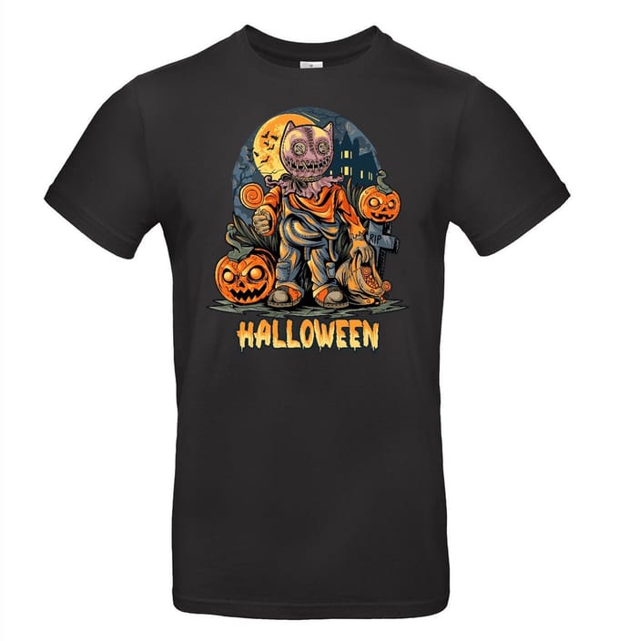 Zwart Halloween T-shirt met opdruk Halloween B 152