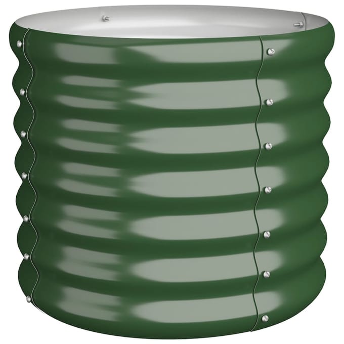 vidaXL - Plantenbak - 40x40x36 - cm - gegalvaniseerd - staal - groen