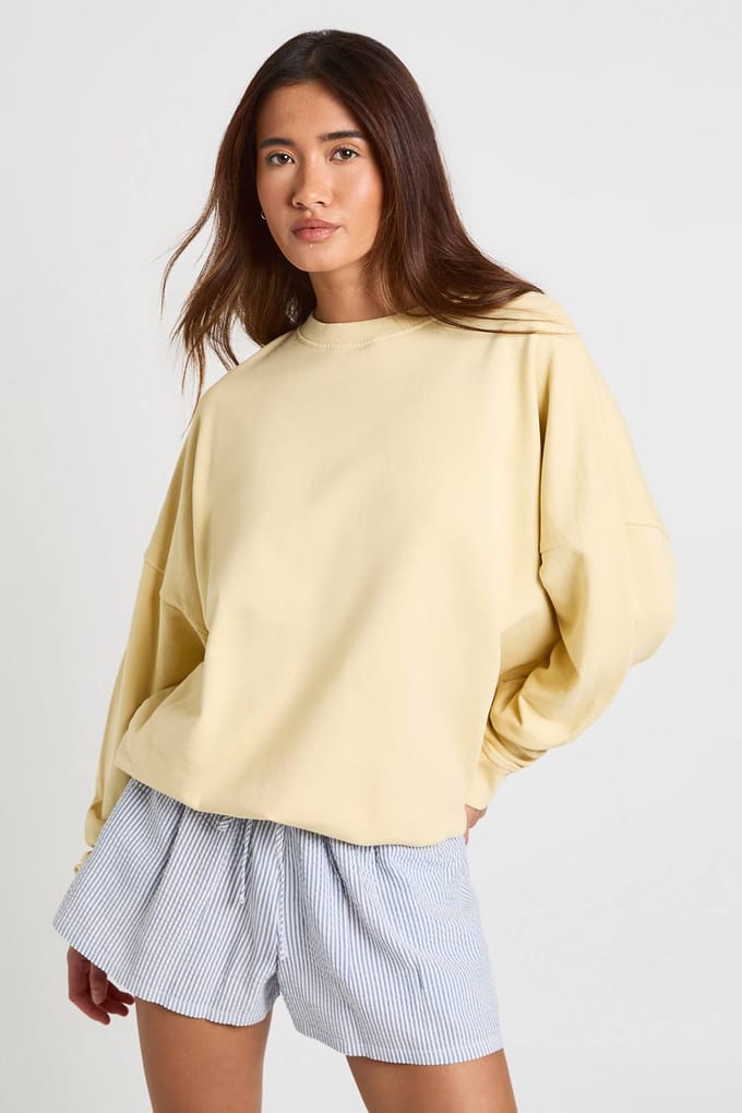 boohoo Dames Gestreepte Seersucker Short Met Elastische Tailleband | Blauw | Maat: 40