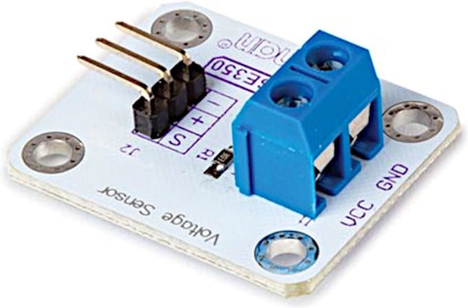Whadda Spanningssensor, analoog, 0-25 VDC, Arduino, wit