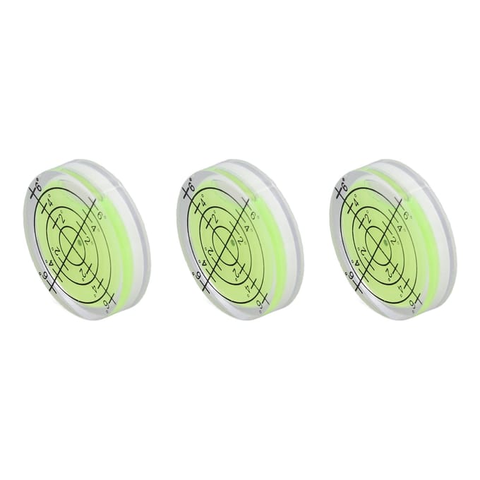 3 Stuks Ronde Waterpas Hoge Precisie Mini Libellenwaterpassen 32mm Horizontaal Meetinstrument beige