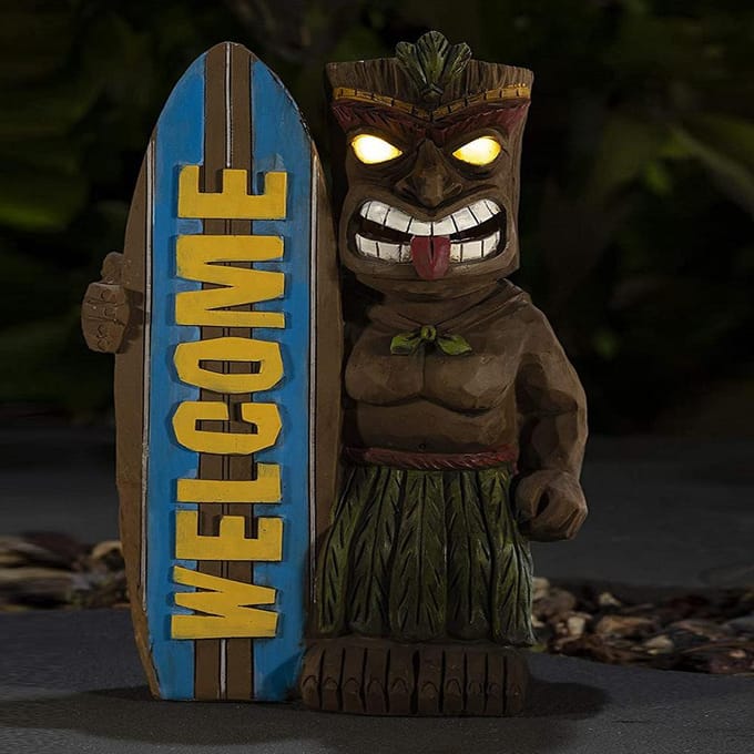 Tuinbeeld Welkomstbord Surfplank Ornamenten voor Buitendecoratie yellow