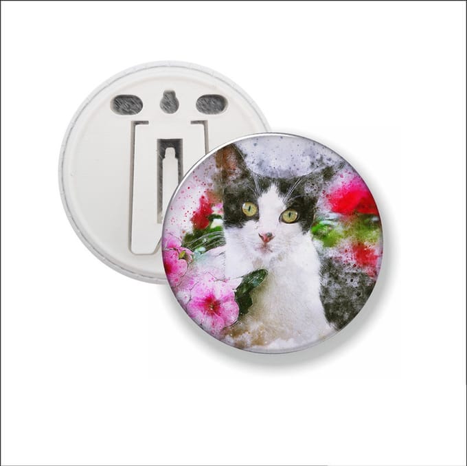 Button Met Clip - Kat