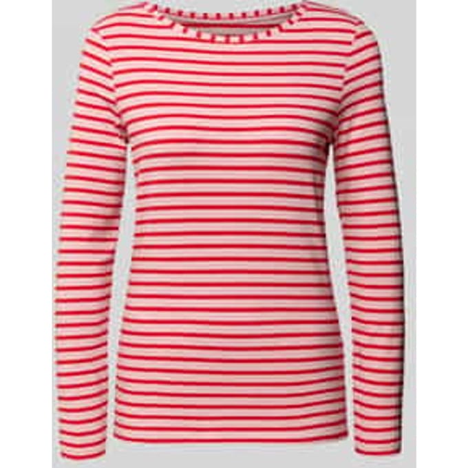 Longsleeve met geribde ronde hals Model 'SUMIKO'