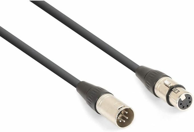 6 meter DMX kabel XLR 5-polig
