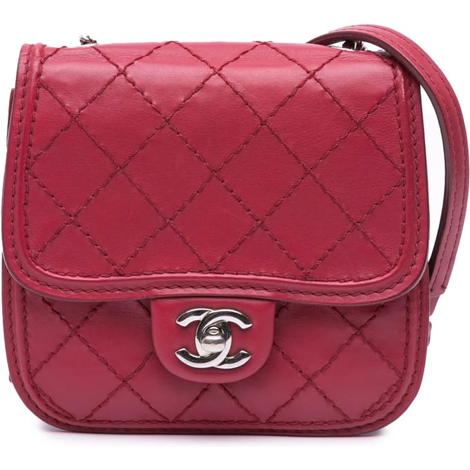 Chanel Gequilted Lammy Crossbody