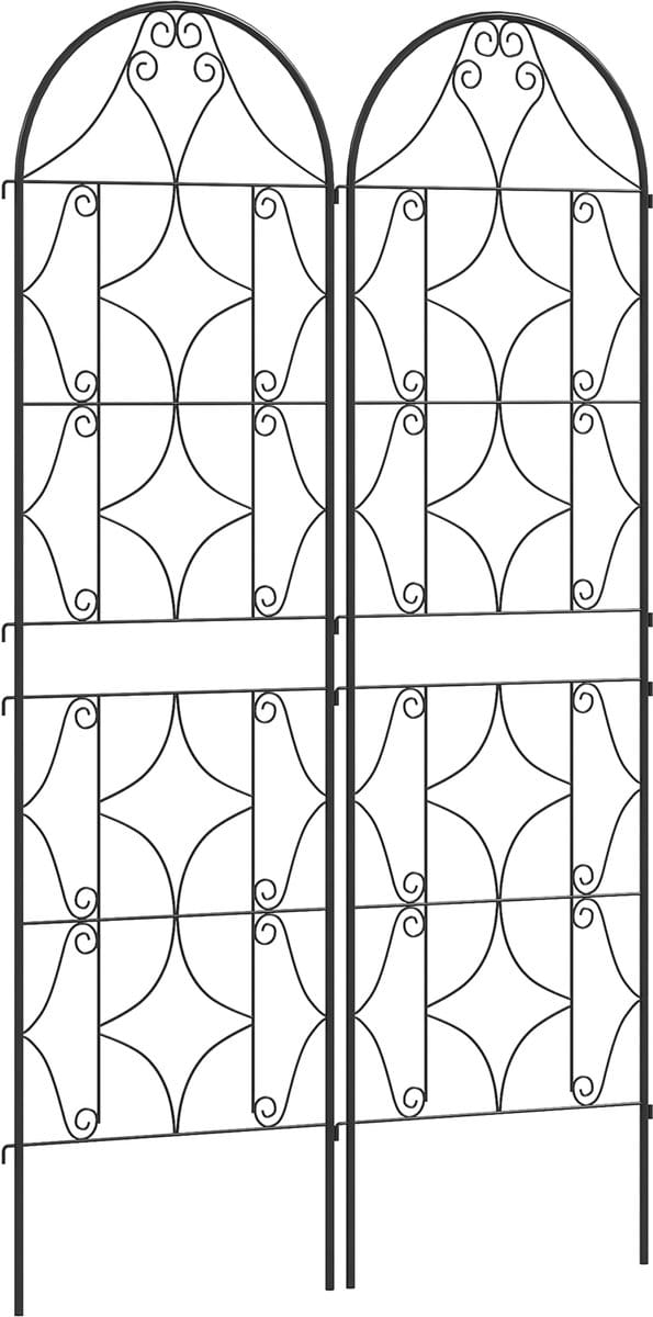 Outsunny tomatenrek - Metaal - 50x180cm - Zwart