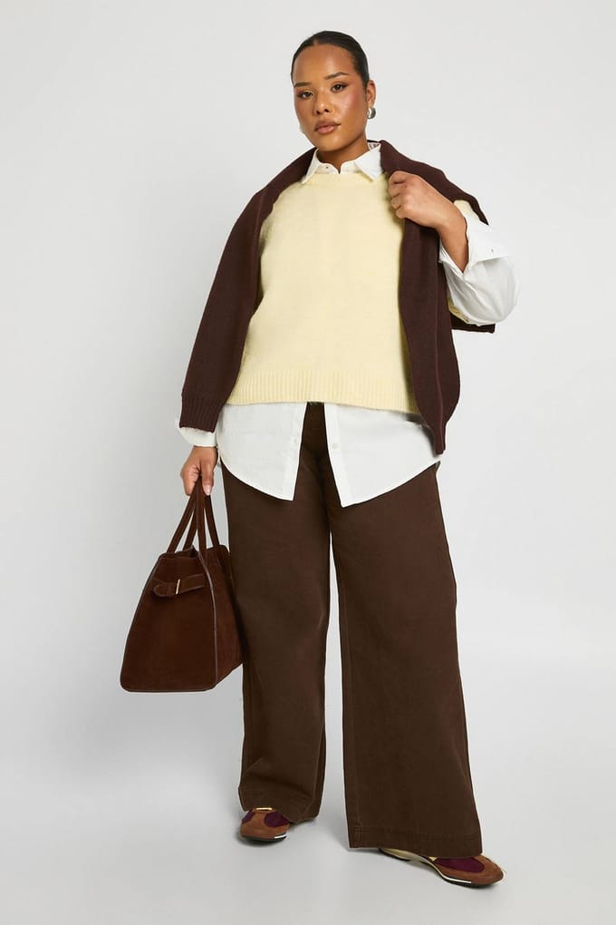 boohoo Dames Plus Korte Mouw Gebreide Top | Butter | Maat: 22