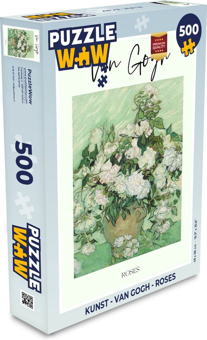 Puzzel Kunst - Van Gogh - Roses - Legpuzzel - Puzzel 500 stukjes