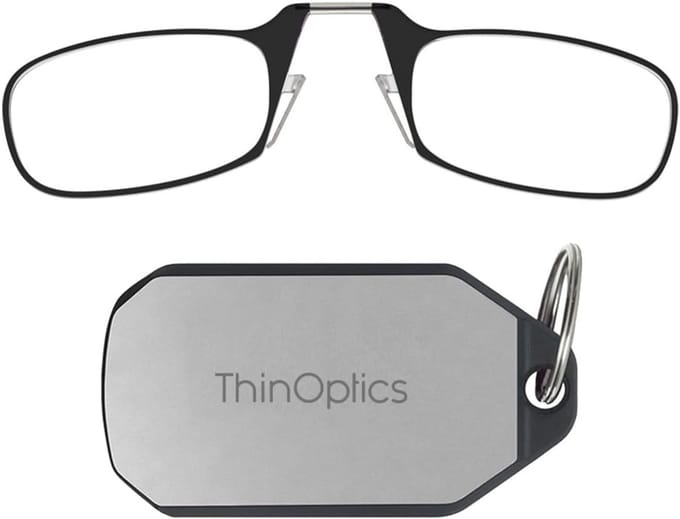 Dunne Lezen Bril met Sleutelhanger - Vouwbare, Lichtgewicht en Compacte Rectangular Leesbril - Flex-Fit Technologie - Unisex