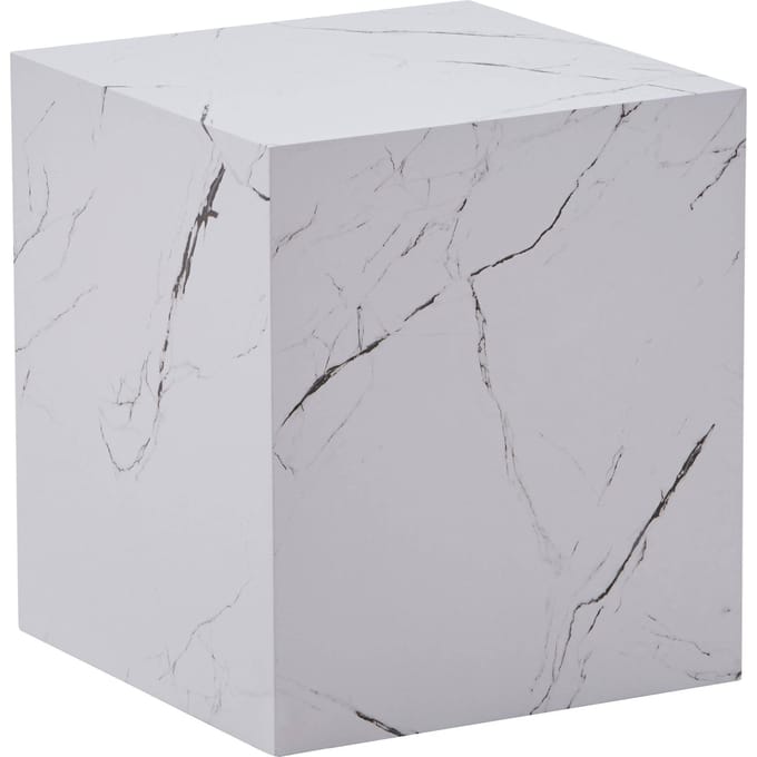 Hearthome & Living - Bijzettafel Cuboid - Wit - 55x55x40cm (LxBxH)