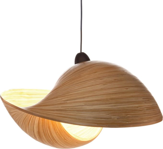 Handmade Design Hanglamp woonkamer slaapkamer Bamboe  Schelp 50 cm